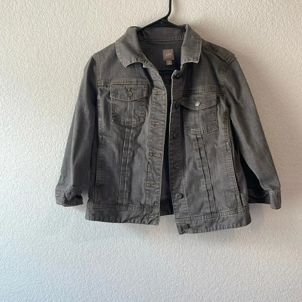 J. Jill XS gray denim jacket